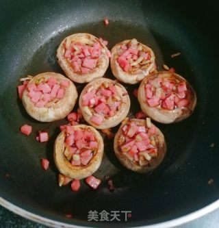 芝士煎口蘑的做法步骤：4