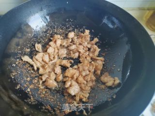 芥菜心炒肉片的做法步骤：4