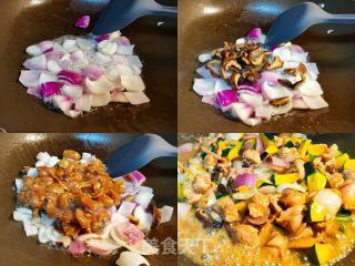 电饭煲食谱～南瓜鸡肉发芽米饭的做法步骤：6