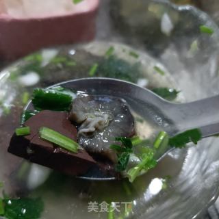 海参猪血香菜汤的做法步骤：14