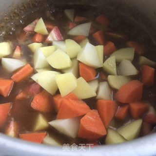 咖喱牛肉紫米饭的做法步骤：8