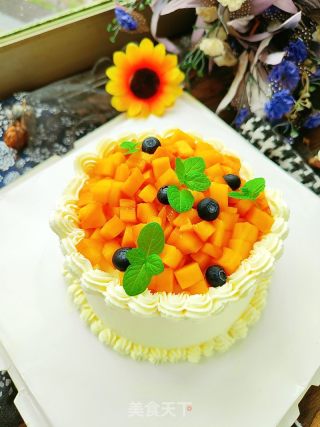 芒果奶油生日蛋糕的做法步骤：30