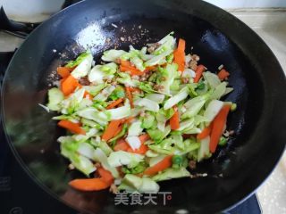 肉末炒儿菜的做法步骤：5
