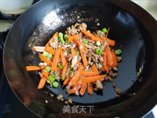 肉末炒儿菜的做法步骤：4