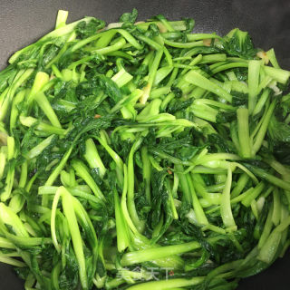 蒜片炒小青菜的做法步骤：4