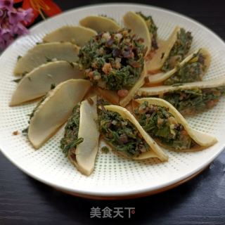 竹笋面条菜肉夹的做法步骤：9