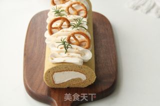 焦糖奶油红茶蛋糕卷，淡淡茶香+浓郁焦糖奶油的做法步骤：20