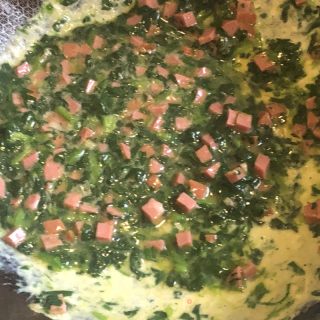 菠菜火腿蛋堡的做法步骤：8