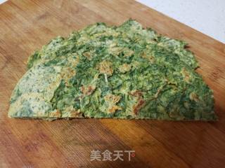 白蒿鸡蛋煎饼的做法步骤：8
