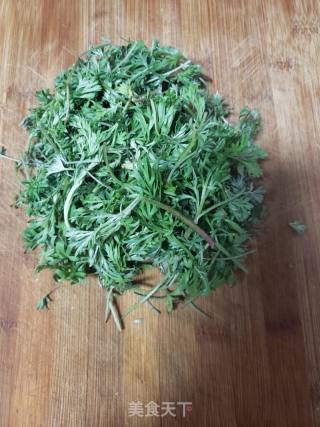 白蒿鸡蛋煎饼的做法步骤：2