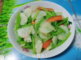 山药炒芹菜的做法步骤：8