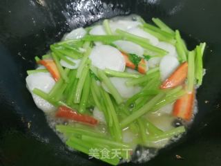 山药炒芹菜的做法步骤：6