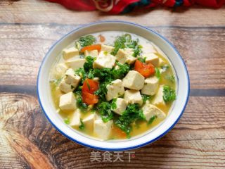 荠菜炖豆腐的做法步骤：16