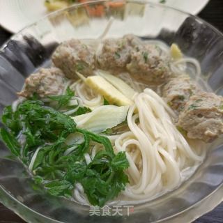 荠菜春笋肉丸面的做法步骤：13