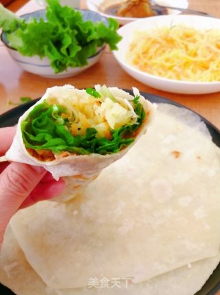 土豆丝卷饼的做法步骤：15