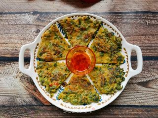燕麦荠菜荞麦面鸡蛋煎饼的做法步骤：11