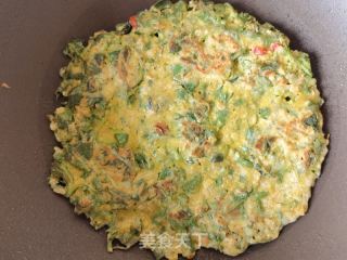 燕麦荠菜荞麦面鸡蛋煎饼的做法步骤：10