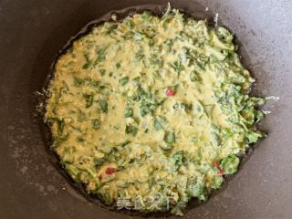 燕麦荠菜荞麦面鸡蛋煎饼的做法步骤：7