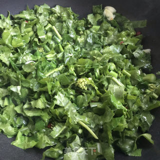核桃油炒菜苔的做法步骤：5