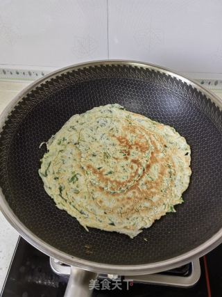 营养早餐-菠菜蛋饼的做法步骤：8