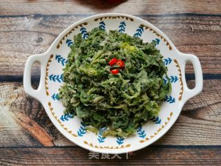 荞麦面蒸荠菜的做法步骤：9