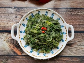 荞麦面蒸荠菜的做法步骤：8