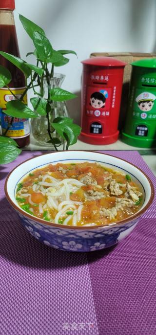番茄瘦肉汤米粉的做法步骤：12