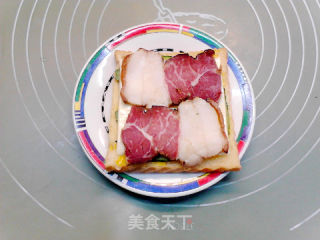 腊肉芝士三明治的做法步骤：6