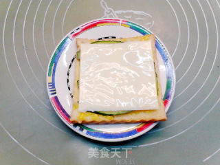 腊肉芝士三明治的做法步骤：5