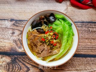 香椿蒜蓉辣酱汤米粉的做法步骤：14