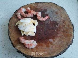 冬笋炒红虾的做法步骤：2