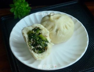 春笋野菜素包子的做法步骤：18