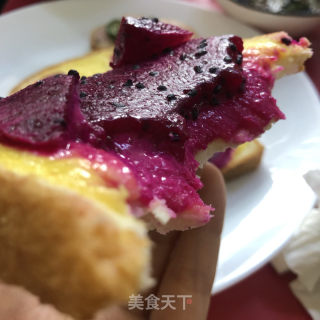 快手早餐（火龙果面包片）的做法步骤：10