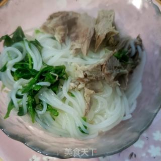 鸡肠草羊肉汤粉的做法步骤：14
