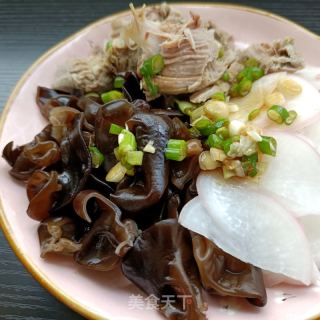 水萝卜木耳拌羊肉的做法步骤：16