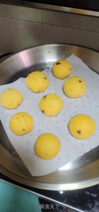 蔓越莓南瓜馒头的做法步骤：8