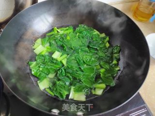 青菜虾米蛋花汤的做法步骤：4