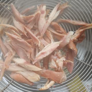 鸡肠草拌熏鸡肉的做法步骤：10