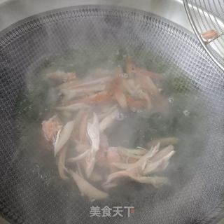 鸡肠草拌熏鸡肉的做法步骤：9