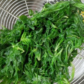 鸡肠草拌熏鸡肉的做法步骤：7