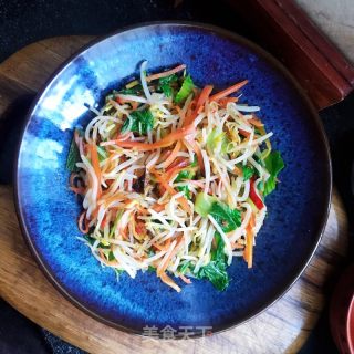 油鸡枞拌豆芽的做法步骤：11