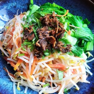 油鸡枞拌豆芽的做法步骤：8
