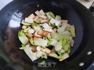 豆干炒儿菜的做法步骤：5