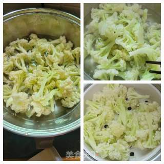 肥腊肉炒椰菜花的做法步骤：2