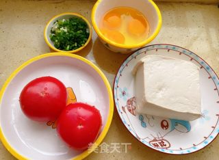 豆腐鸡蛋炒西红柿的做法步骤：1