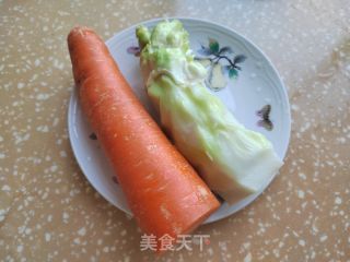 胡萝卜炒儿菜的做法步骤：1