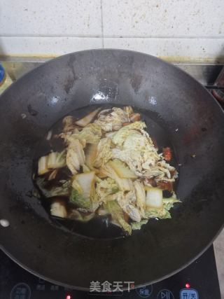 白菜炖红薯粉的做法步骤：5