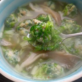 韭菜肉丸苦菊汤的做法步骤：9