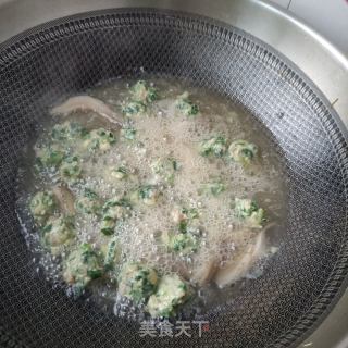 韭菜肉丸苦菊汤的做法步骤：7