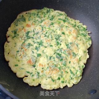 荠菜蛋饼的做法步骤：14